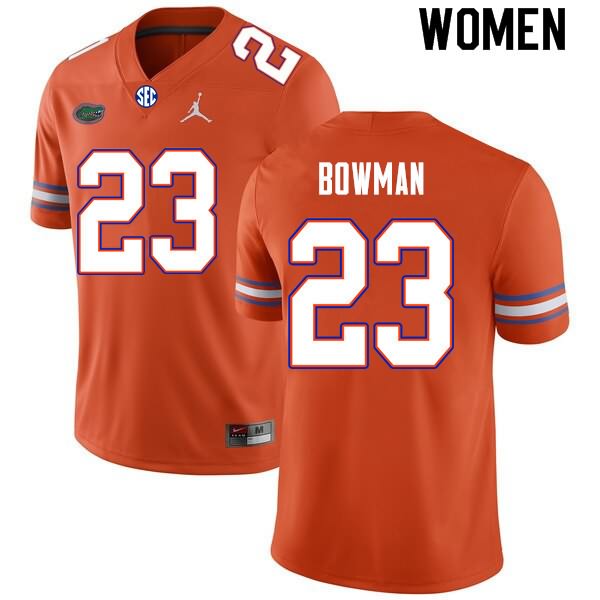 Women's NCAA Florida Gators Demarkcus Bowman #23 Stitched Authentic Nike Orange College Football Jersey FCQ8765JH